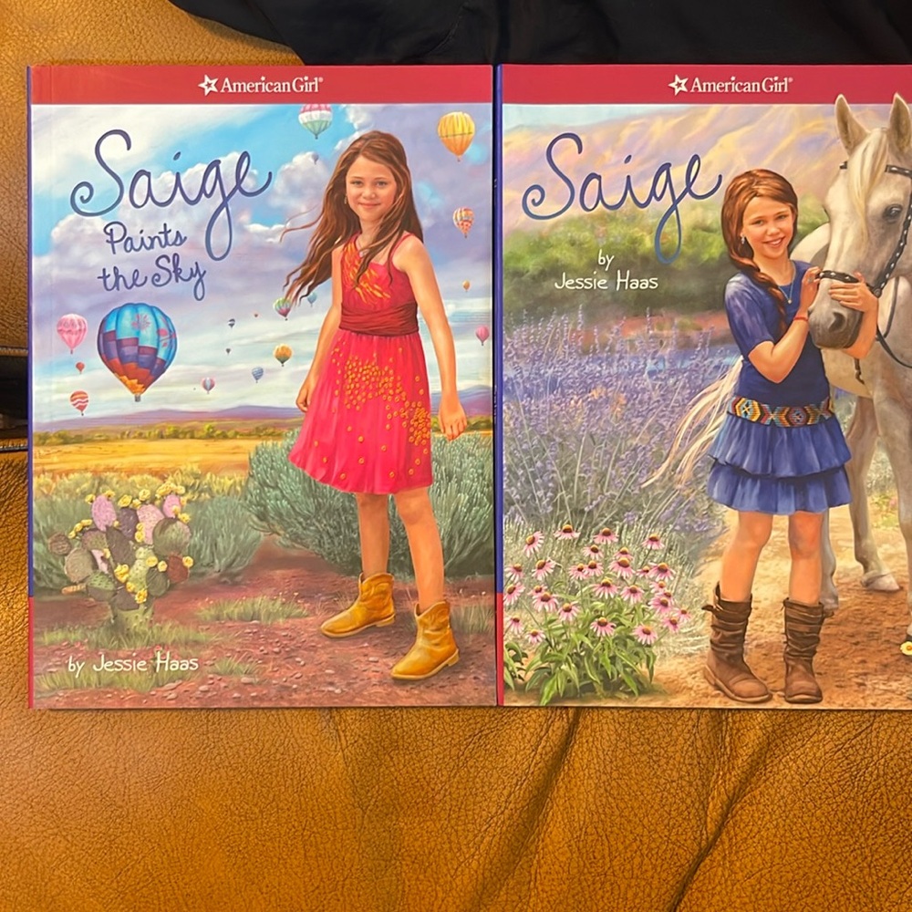 American Girl Book Set Of 2 Saige And Saige Paints The Sky By Jessie Haas